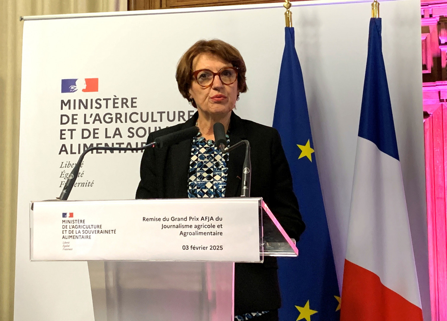 Annie Genevard, ministre de l'Agriculture et de la Souveraineté alimentaire, veut mettre en place des conférences sur la souveraineté alimentaire.